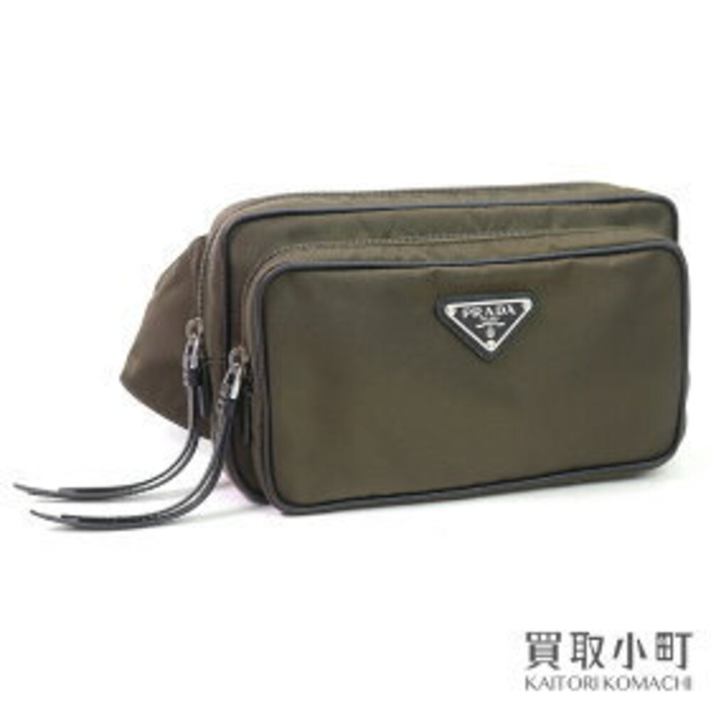 PRADA Tessuto Belt Triangle Logo Saffiano Mimetic RE NYLONSAFFIANO BELTBAG